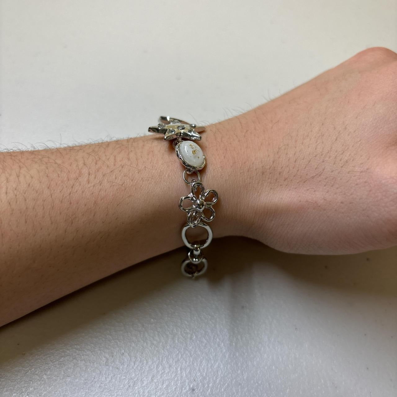 0681 - Y2K Charms Silver Bracelet