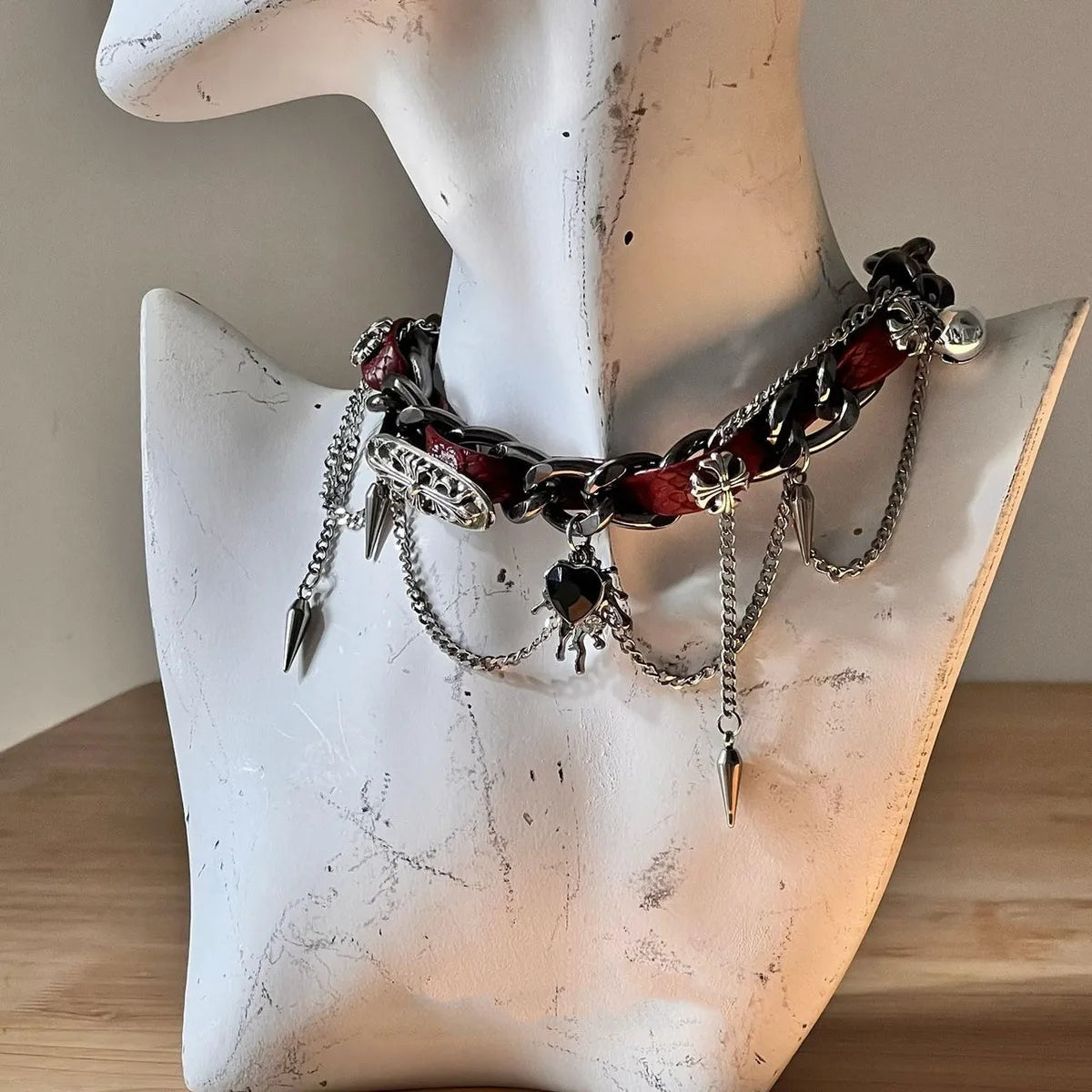 Phantom Layered Leather Choker