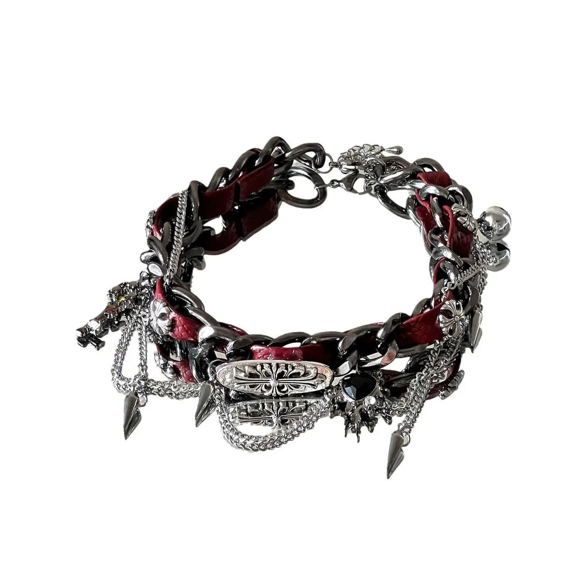 Phantom Layered Leather Choker