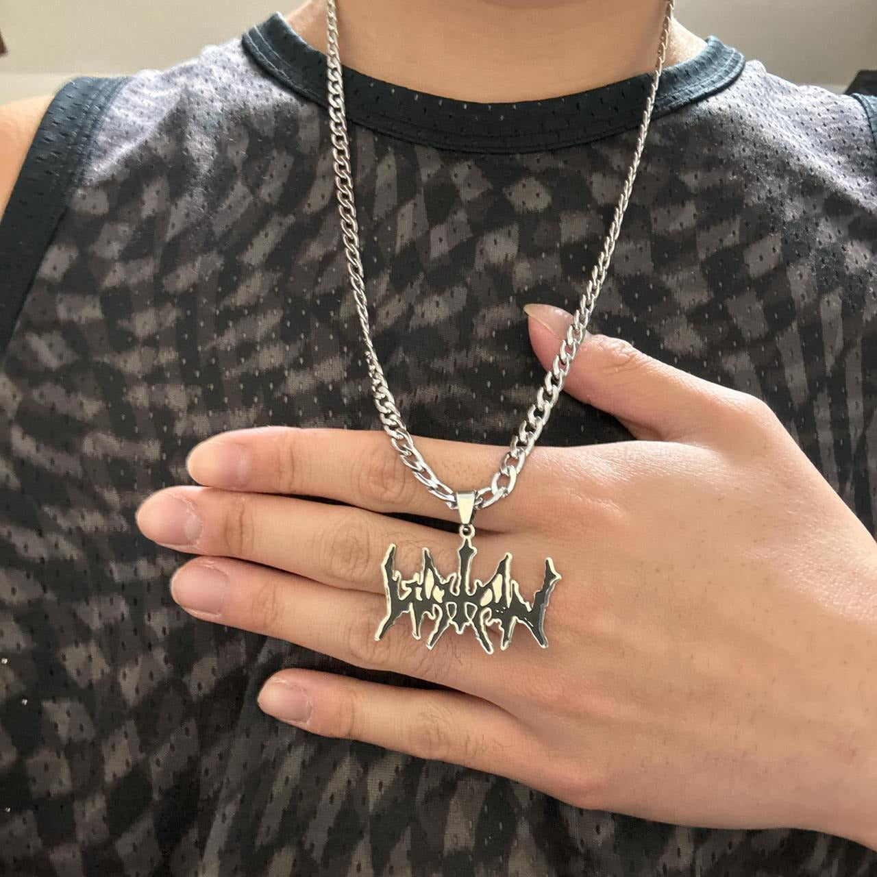 0582 - Y2K Grunge Logo Chain