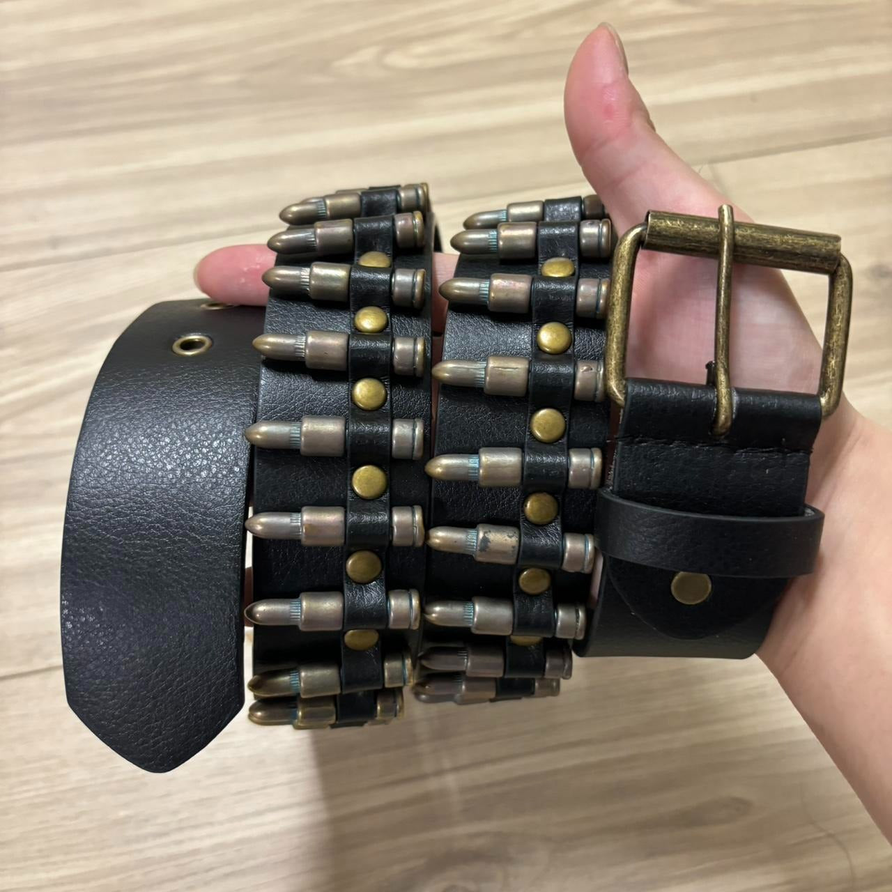 0650 - Rusted Bullet Studded Belt