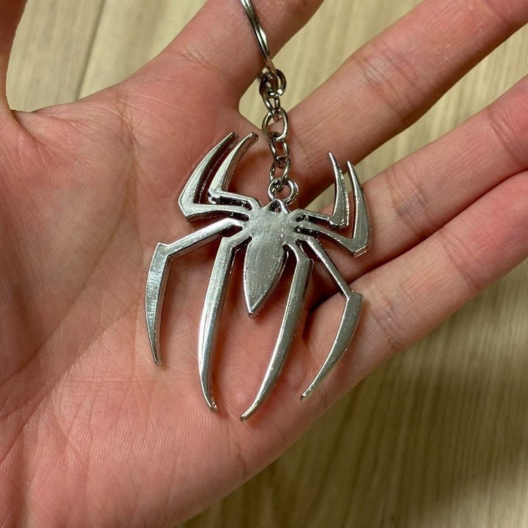 0484 - Silver Spider Keychain