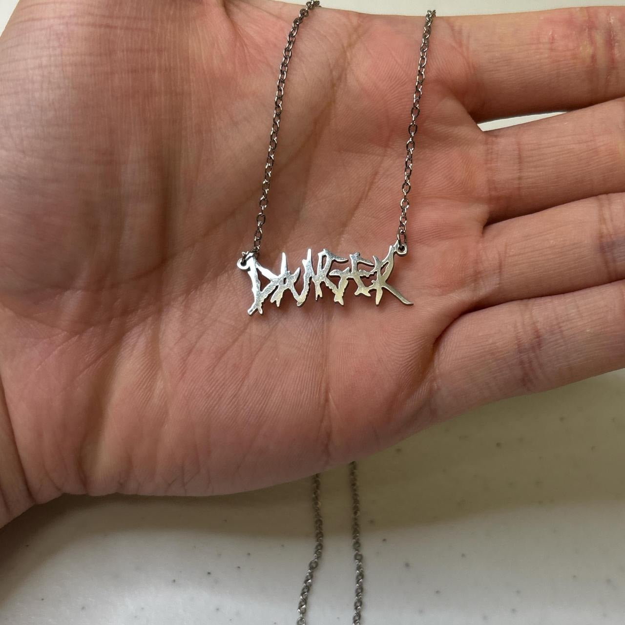 0589 - Stainless 'Danger' Pendant Chain