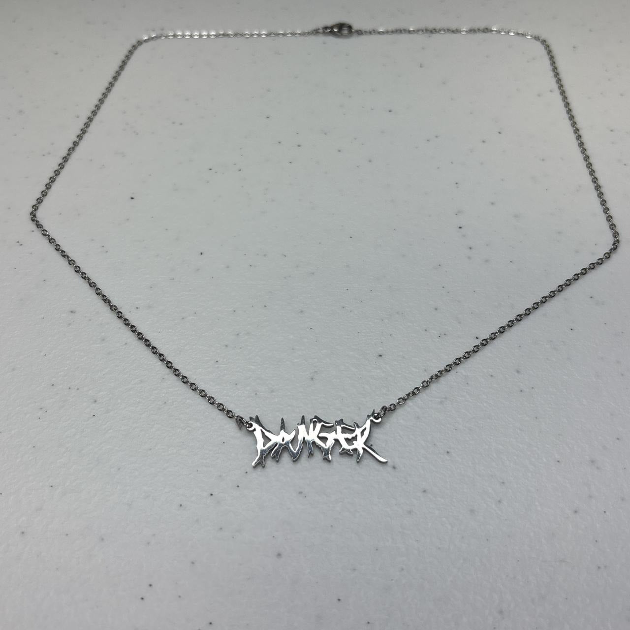 0589 - Stainless 'Danger' Pendant Chain