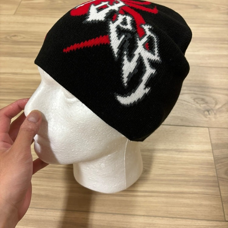 0129 - Spider Graphic Beanie (Bred)