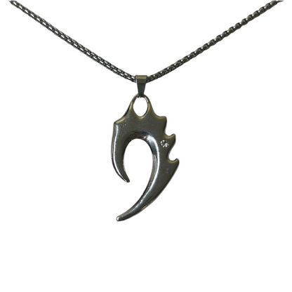 0629 - Rhinestone Wolf Fang Necklace