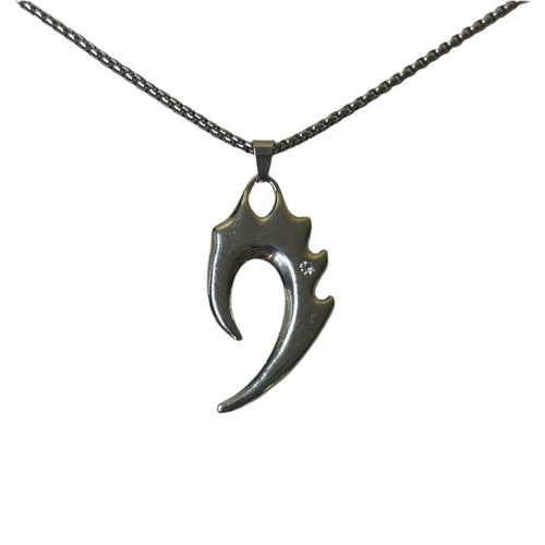 0629 - Rhinestone Wolf Fang Necklace