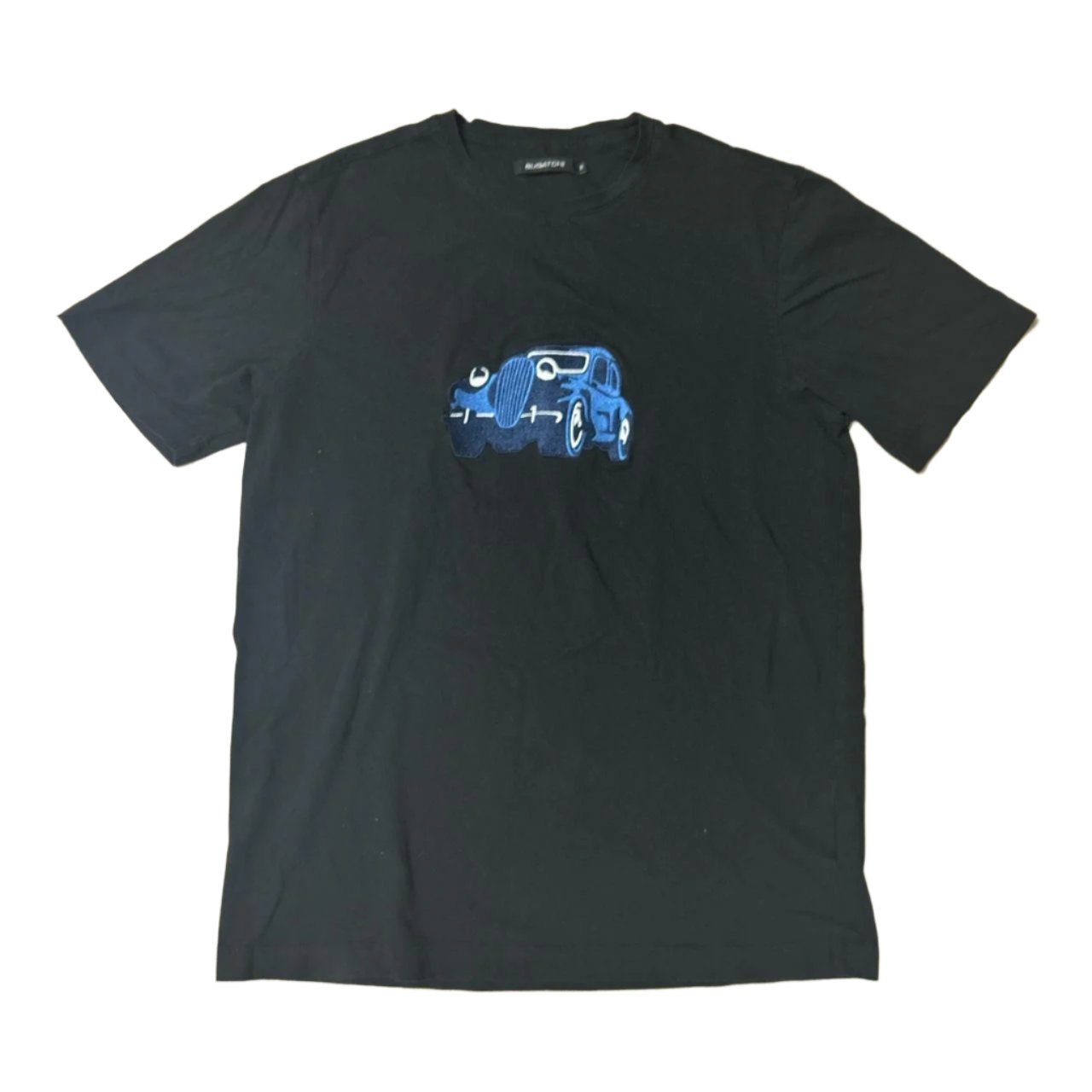 0525 - Bugatchi Embroidered Car Black Shirt