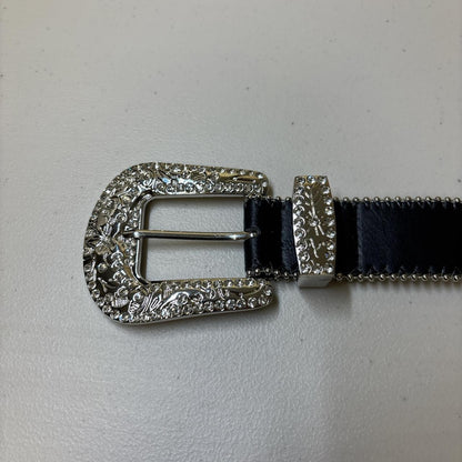 0631 - Black Cross Rhinestone Belt V2