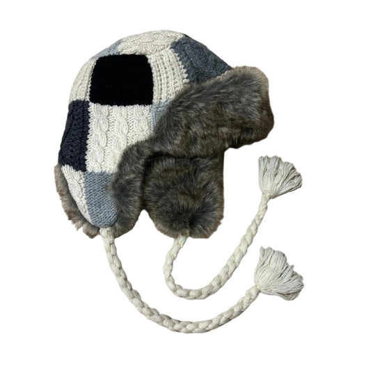 0535 - AE Knitted Fur Ear Trooper Cap