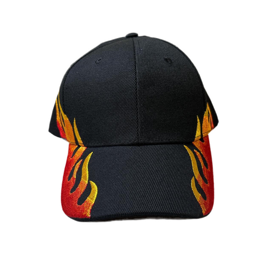 0637 - Red Fire Flames Hat