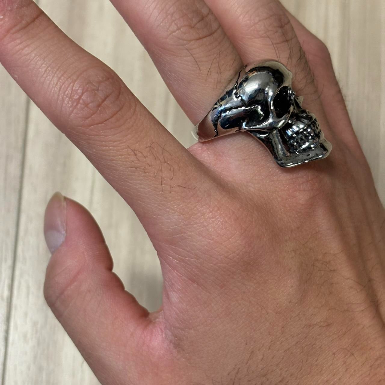 0500 - Rock Skull Oversized Ring