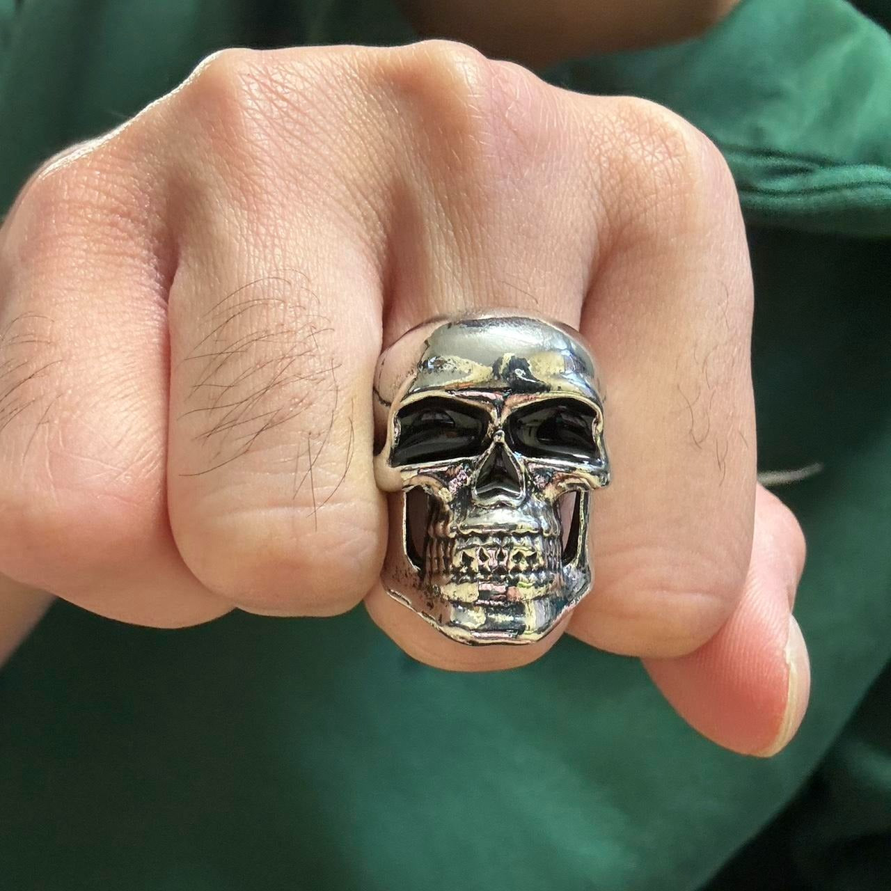 0500 - Rock Skull Oversized Ring