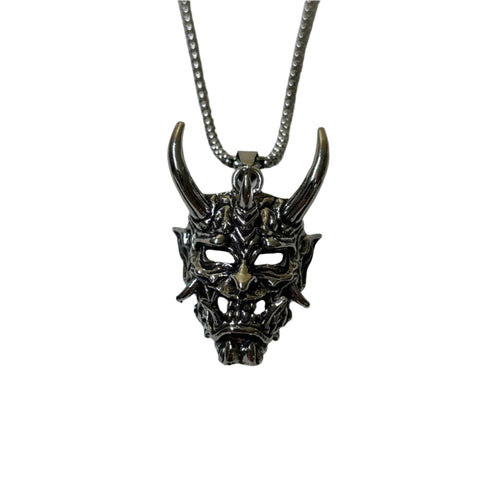 Demon Samurai Mask Necklace