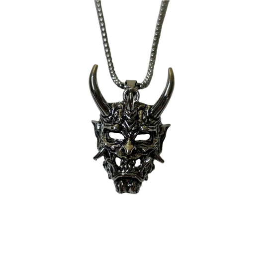 Demon Samurai Mask Necklace