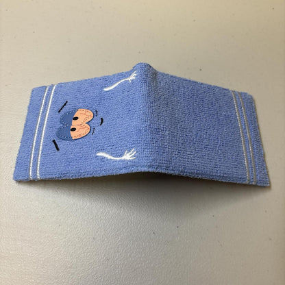 0608 - High Eyes Blue Yarn Wallet