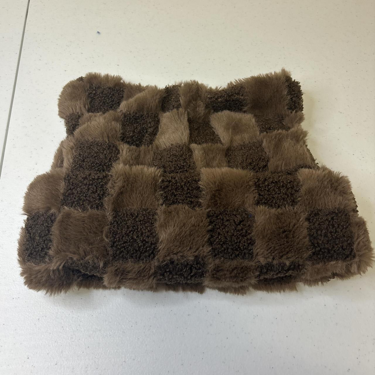 0588 - Brown Fuzzy Fur Ears Beanie