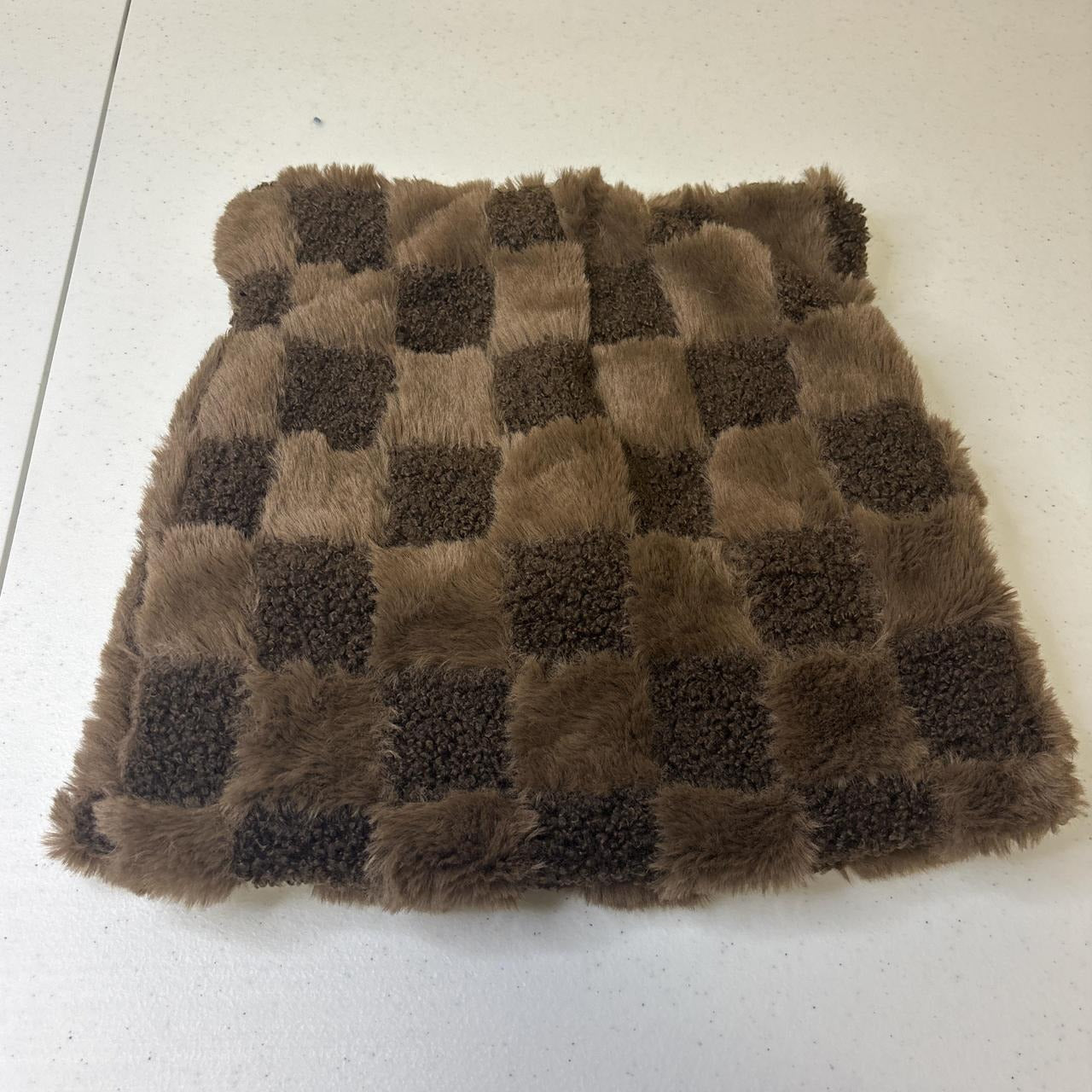 0588 - Brown Fuzzy Fur Ears Beanie