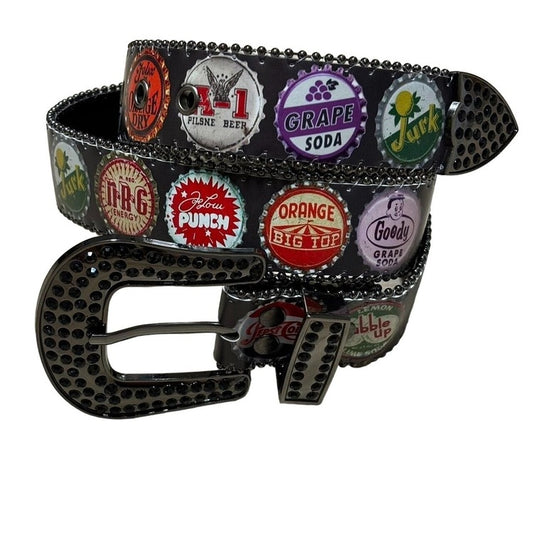 0405 - Soda Rhinestone Buckle Belt