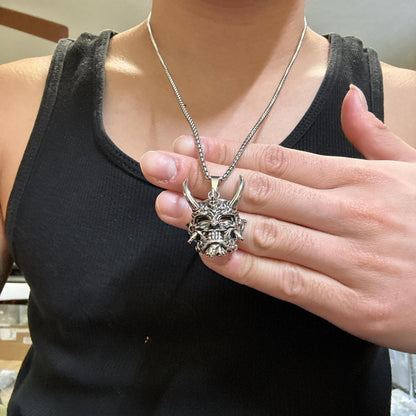 Demon Samurai Mask Necklace