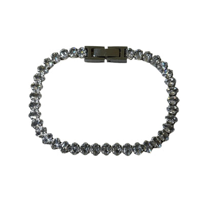 0607 - Stainless Oval Cut Tennis Bracelet