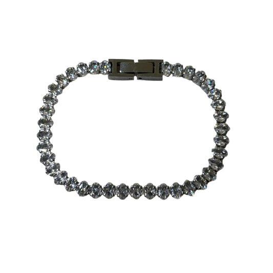 0607 - Stainless Oval Cut Tennis Bracelet