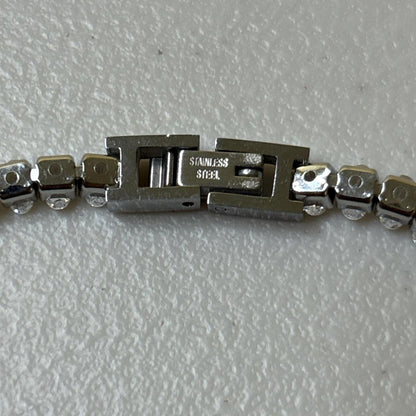 0607 - Stainless Oval Cut Tennis Bracelet
