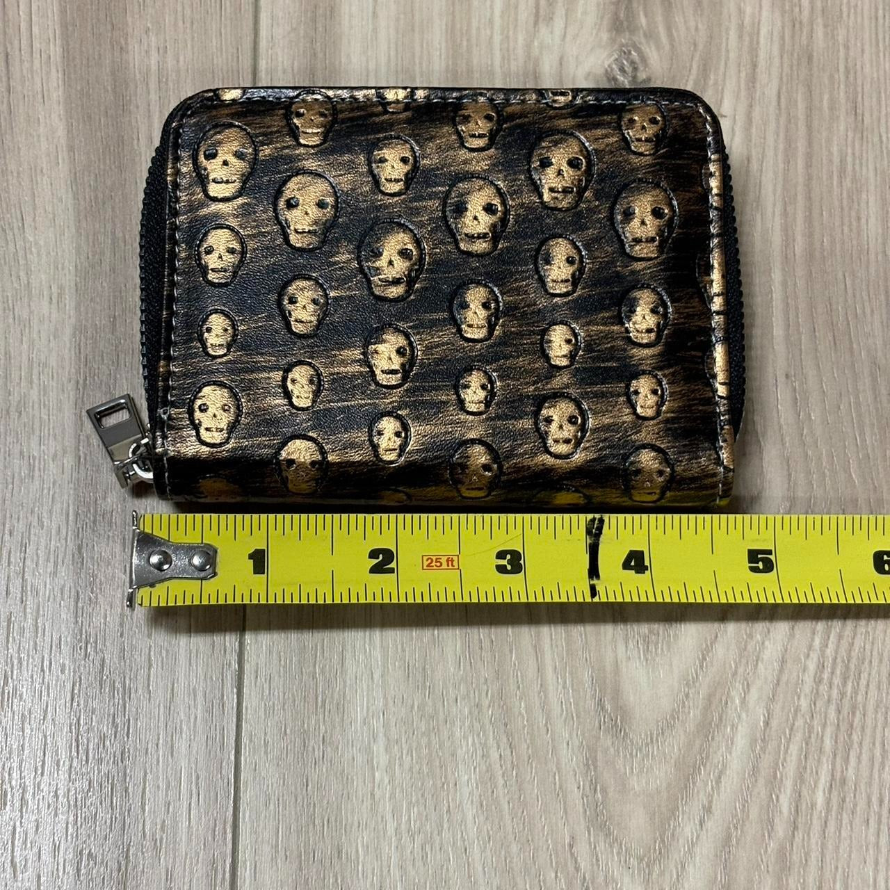 0487 - Bronze Multi Skull Wallet Card Holder