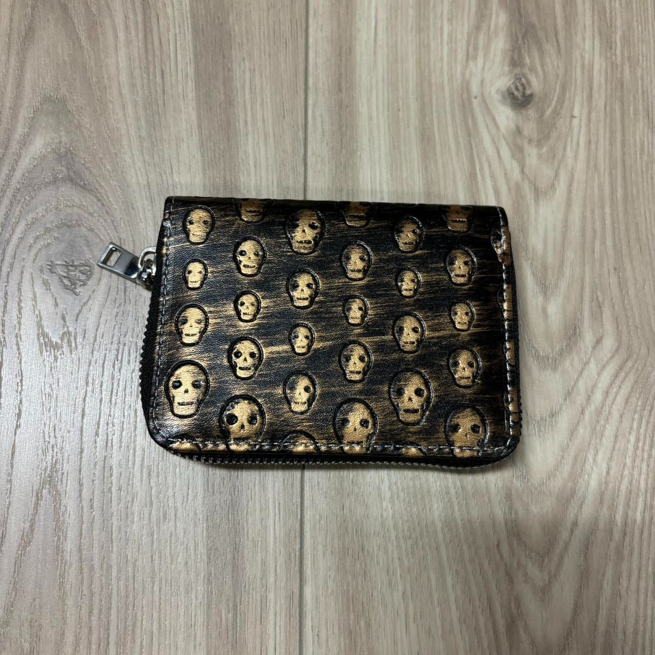 0487 - Bronze Multi Skull Wallet Card Holder