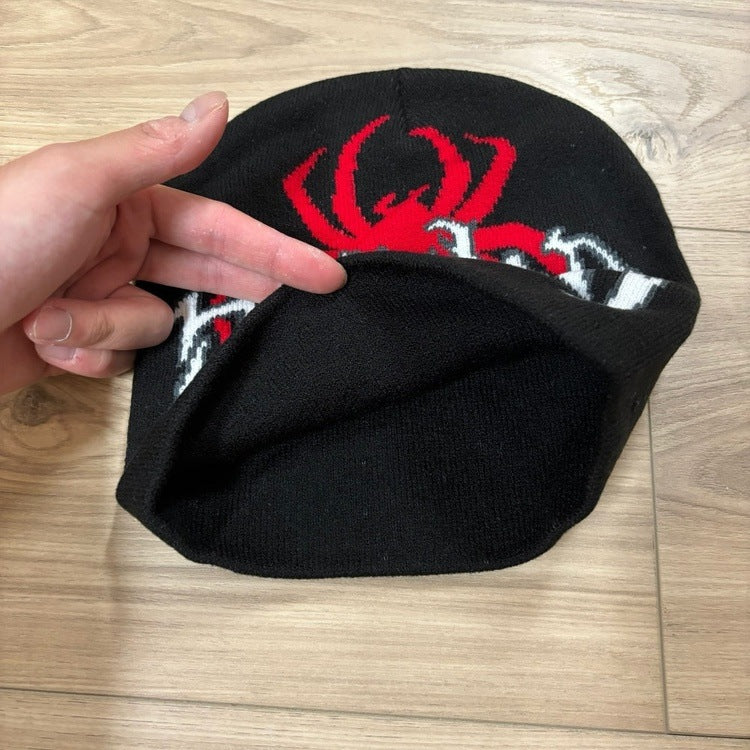 0129 - Spider Graphic Beanie (Bred)