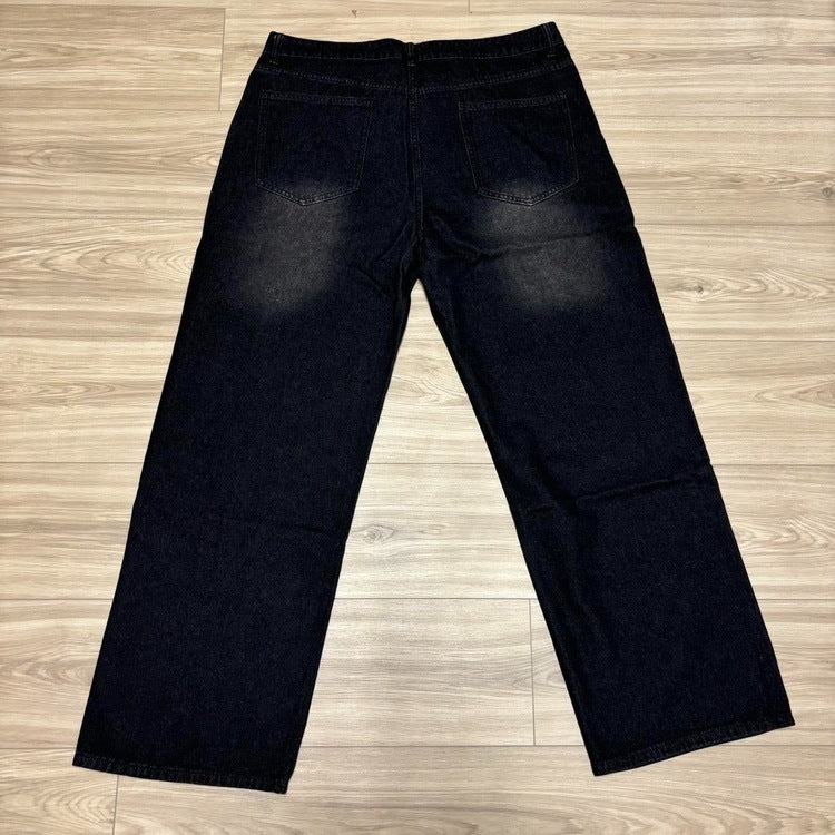 0411 - Super Baggy Faded Black Jeans