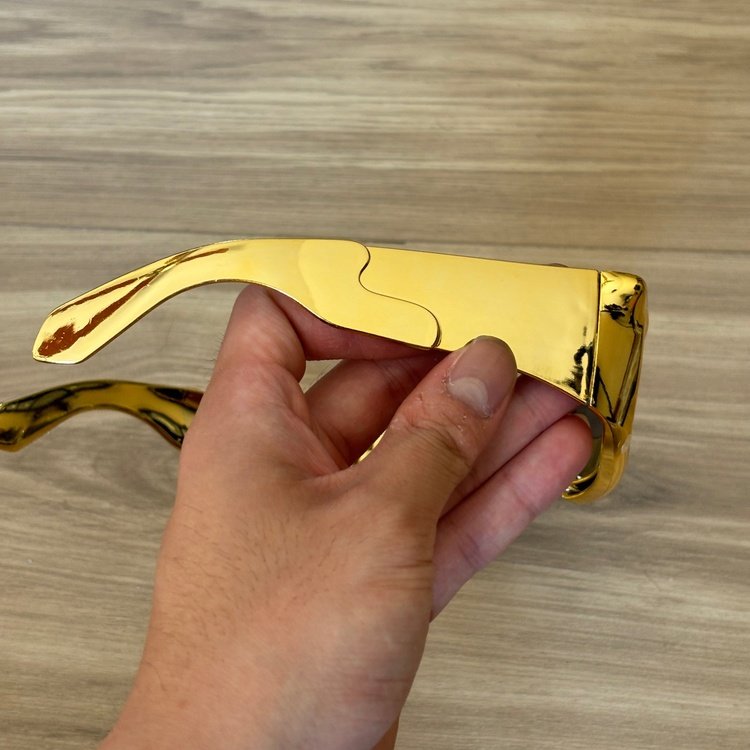 0144 - Gold Chrome Sunglasses