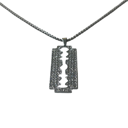 0715 - Sparkling Rhinestone Razor Necklace