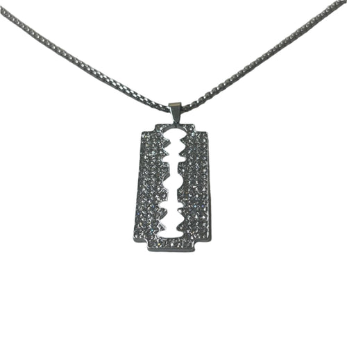 0715 - Sparkling Rhinestone Razor Necklace
