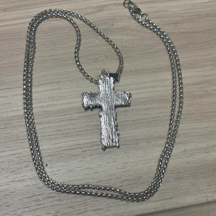 0403 - Melting Black Cross Chain