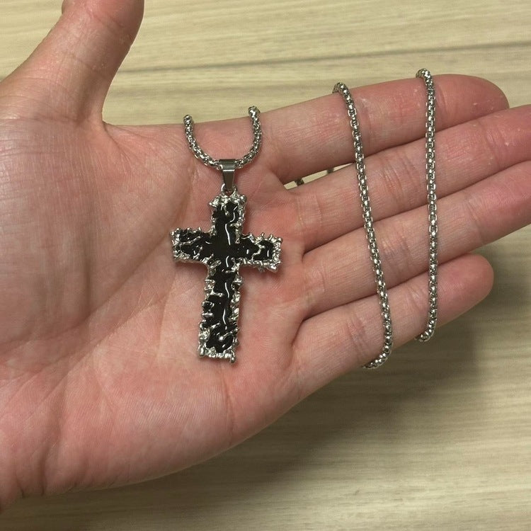 0403 - Melting Black Cross Chain