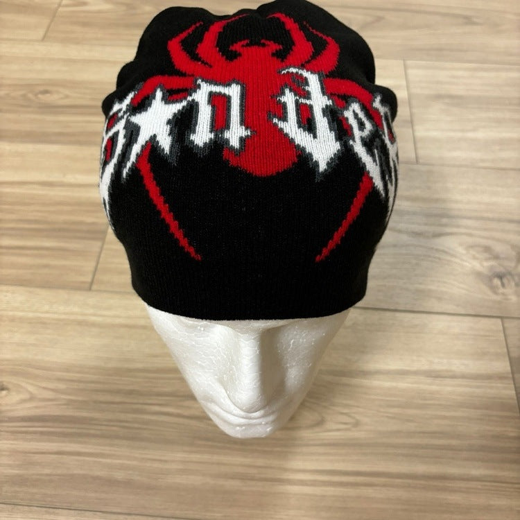 0129 - Spider Graphic Beanie (Bred)