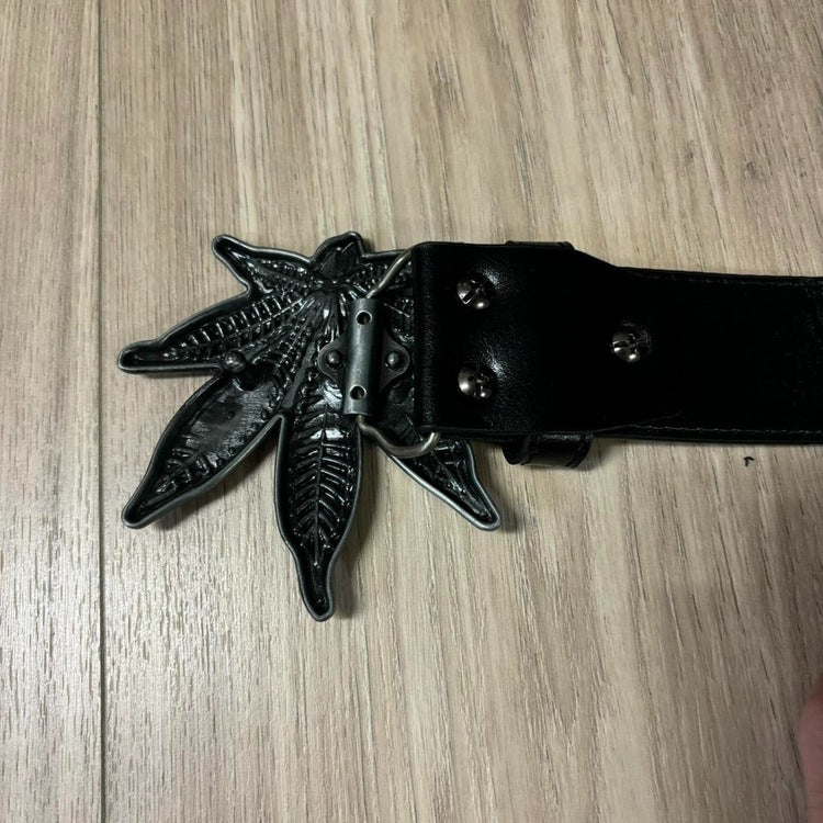 0437 - Weed Plant Buckle Belt