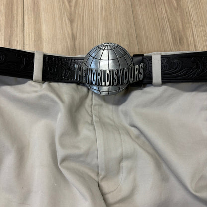 0345 - Worldwide Globe Buckle Belt