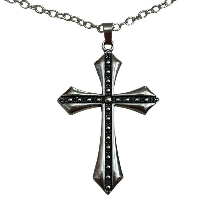 0221 - Grunge Cross Necklace