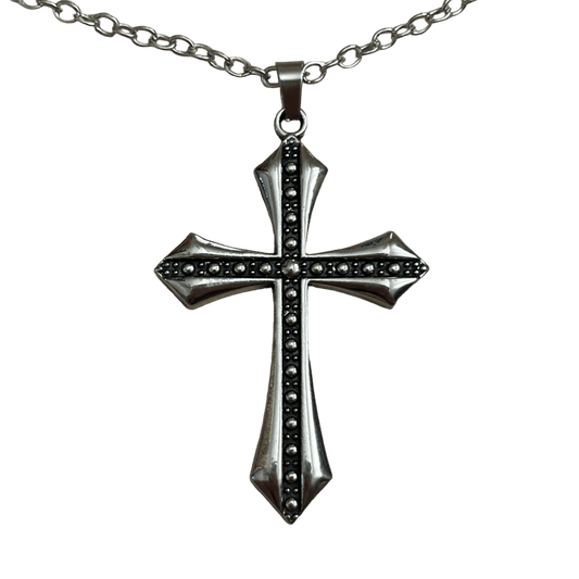 0221 - Grunge Cross Necklace