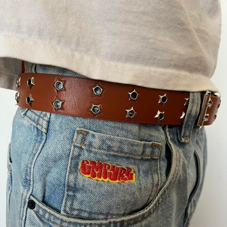 0061 - Star Rivet Belt (tan)