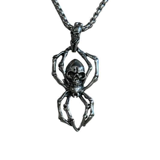 0222 - Spider Skull Necklace