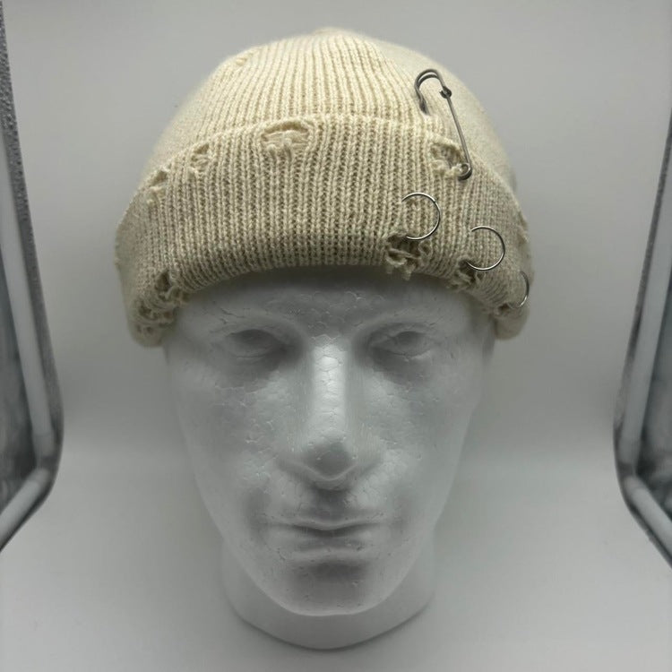 0091 - Pierced Fisherman Beanie (beige)