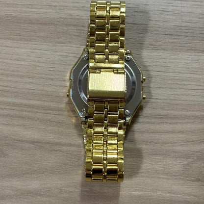 0150 - Retro Square Gold Digital Watch
