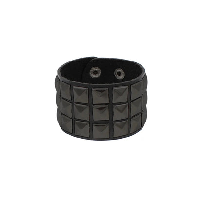 Black Pyramid Studded Bracelet