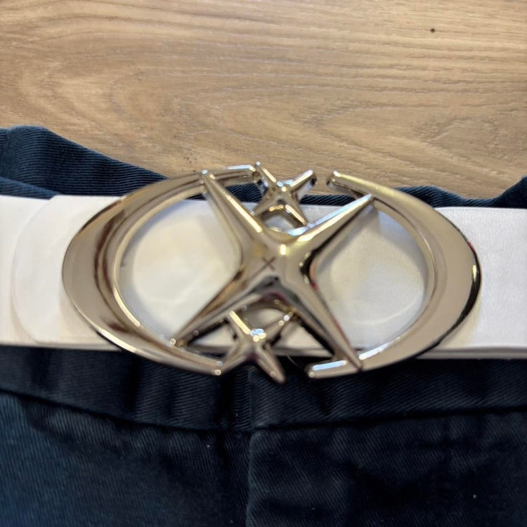 0041 - White Triple Star Belt