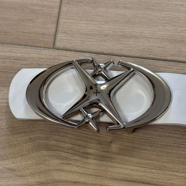 0041 - White Triple Star Belt