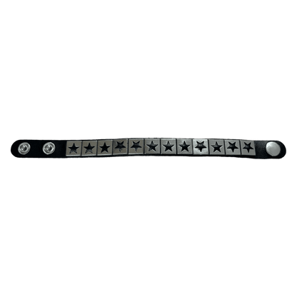 0256 - Star Leather Bracelet (1-row)