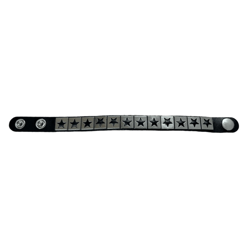 0256 - Star Leather Bracelet (1-row)